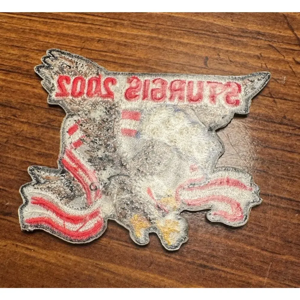 Vintage 2002 Sturgis Motorcycle Rally Eagle USA Flag Embroidered Patch NOS